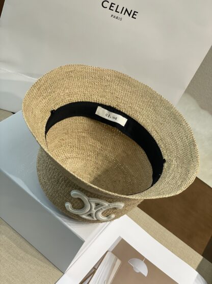 Celine raffia woven straw hat - Image 6