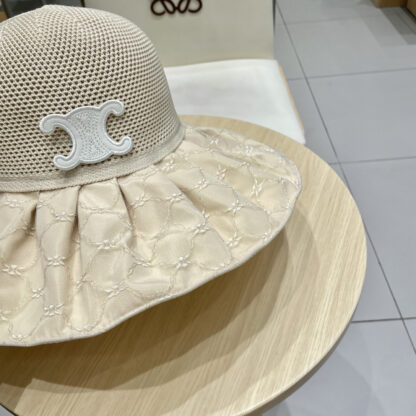 Celine color plastic sunscreen breathable sun hat - Image 5