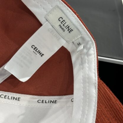 Celine autumn and winter logo corduroy baseball cap - Image 6
