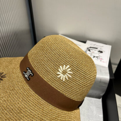 Celine hand-crocheted flower straw hat - Image 6