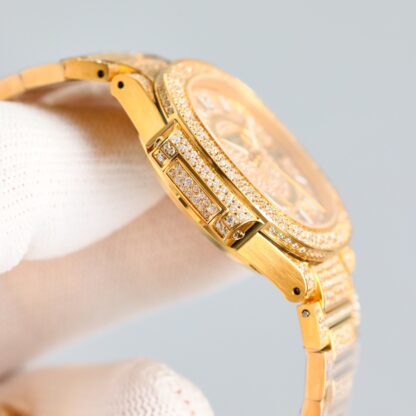 Patek Philippe 7118 Women's Nautilus Full Diamond T-Brick Double Limited Edition Watch - Image 6