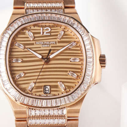 Patek Philippe Women's Nautilus Platinum T Square Brick Limited Edition Watch - Image 6