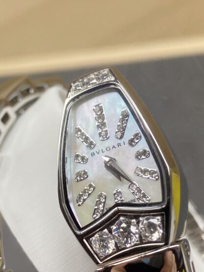 Bulgari white gold smooth double snake watch - Image 6