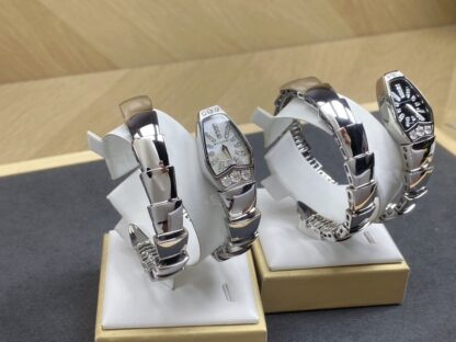 Bulgari white gold smooth double snake watch - Image 6