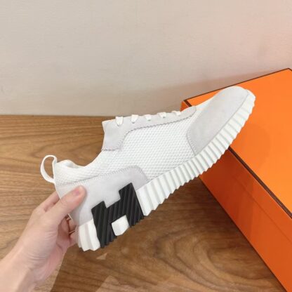 Hermes couple white and gray casual sports shoes - Image 6
