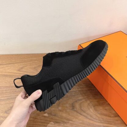 Hermes couple black casual sports shoes - Image 6