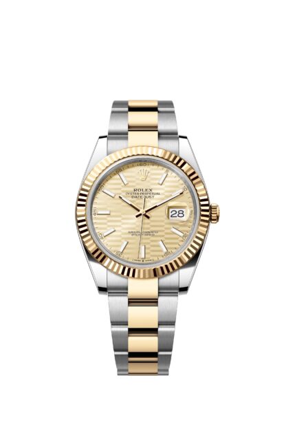 Rolex 41mm Datejust White Case Beveled Bezel Five Beads Strap - Image 6