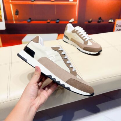 Hermès Paris catwalk model simple classic beige brown casual shoes - Image 6