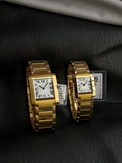 Cartier French Tank Series Gold Round Watch - Image 6