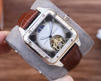 Cartier Square Skeleton Mechanical Watch - Image 6