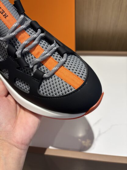 Hermes black and gray stylish simple casual sports shoes - Image 6