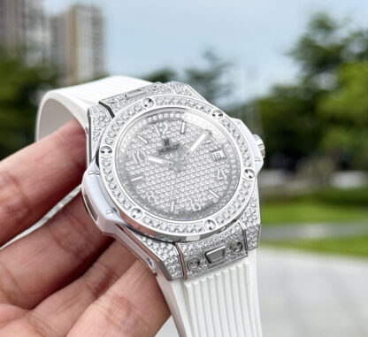 Hublot Big Bang "One Click" Stainless Steel Rainbow Watch - Image 6