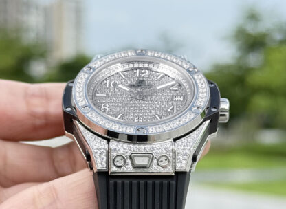 Hublot Big Bang "One Click" Stainless Steel Rainbow Watch - Image 6