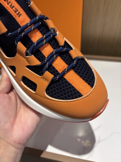 Hermes orange blue fashion simple casual sports shoes - Image 6