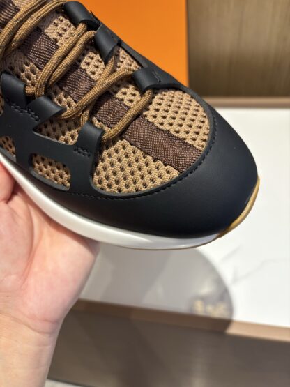 Hermes brown and black stylish simple casual sports shoes - Image 6