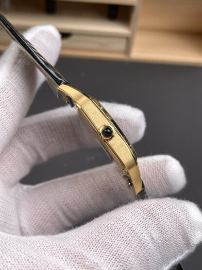 Cartier Santos black gold dial watch - Image 5
