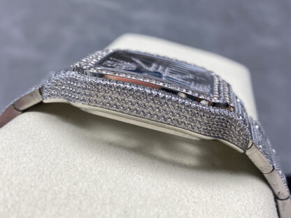 Cartier Santos hollow full diamond series mechanical watch - Image 6