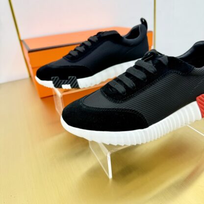 Hermès Spring and Summer Classic Couple Black and Red Sports Shoes - Image 6