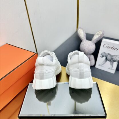 Hermès Spring and Summer Gray and White Colorblock Couple Classic Sports Casual Shoes - Image 6