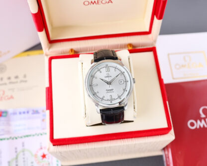 Omega watch with imported cowhide strap and original clasp - Image 6