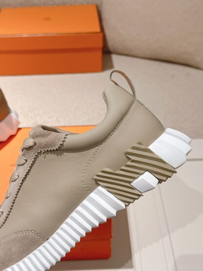 Hermes classic couple style gray brown comfortable casual sports dad shoes - Image 6