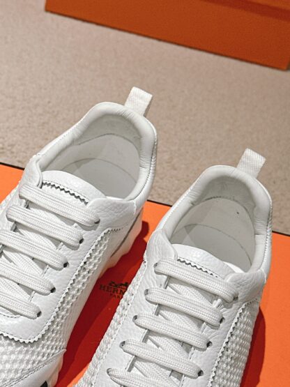 Hermes classic couple white comfortable casual sports shoes - Image 6
