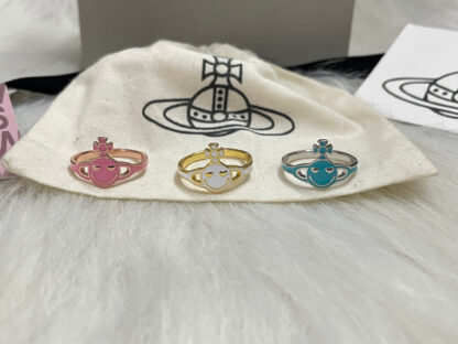 Vivienne Westwood Spring/Summer New Saturn Colored Enamel Ring - Image 6