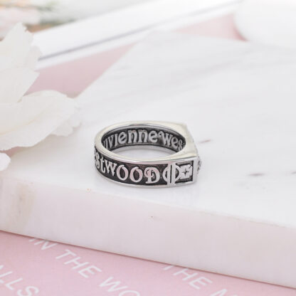Vivienne Westwood Square Vintage Letter Ring - Image 6