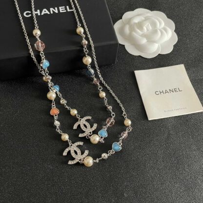 Chanel Love Double C Double Layer Necklace - Image 4