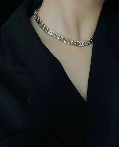 Chanel white cc chain necklace - Image 5