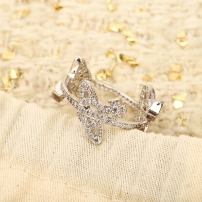 Vivienne Westwood Full Diamond 3 Saturn Ring - Image 6