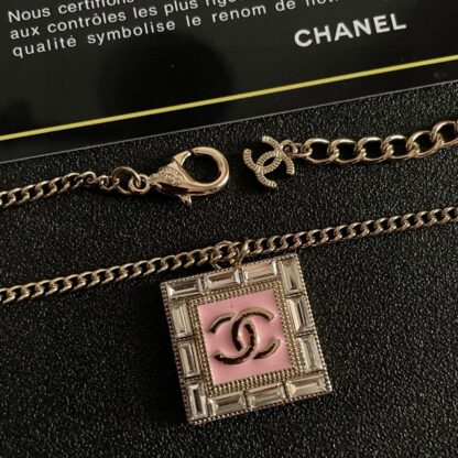 Chanel Square Double C Necklace - Image 4