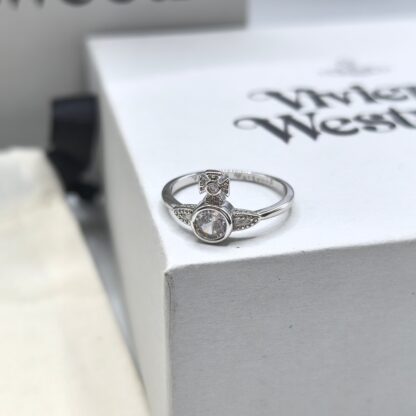Vivienne Westwood Saturn women's small single diamond exquisite ring - Image 6
