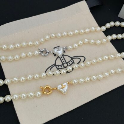 Vivienne Westwood Heart Pearl Necklace - Image 6