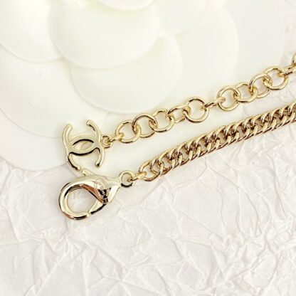 Chanel Gold Coin Denim Blue Choker Necklace - Image 6