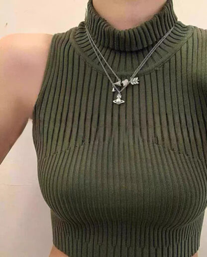 Vivienne Westwood Cupid Saturn necklace with diamonds - Image 6