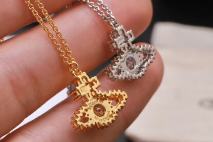 Vivienne Westwood crystal Saturn necklace - Image 6