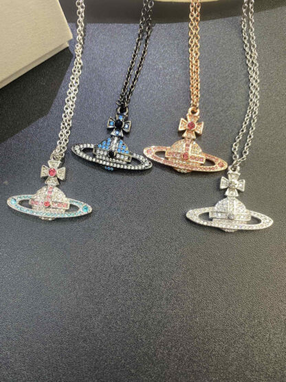 Vivienne Westwood Saturn full diamond necklace - Image 5