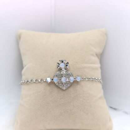 Vivienne Westwood OONA Heart Pearl Saturn Bracelet Women - Image 5
