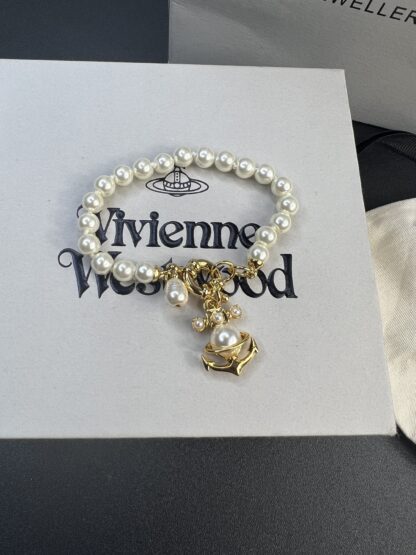 Vivienne Westwood Vintage Cat Boat Pearl Bracelet - Image 6