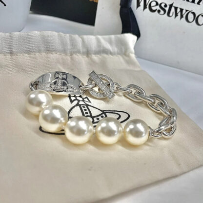Vivienne Westwood zircon oval brand mixed bracelet - Image 6