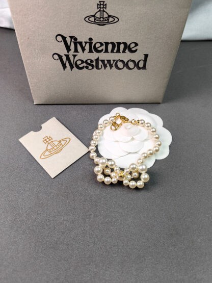 Vivienne Westwood Bow Pearl Bracelet - Image 6