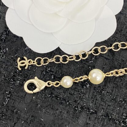 Chanel Delicate Pearl Bow Double Necklace - Image 6