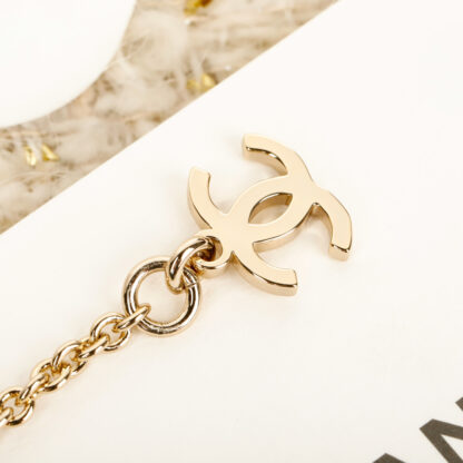 Chanel brushed rotating thread button hanging double c necklace - Image 7