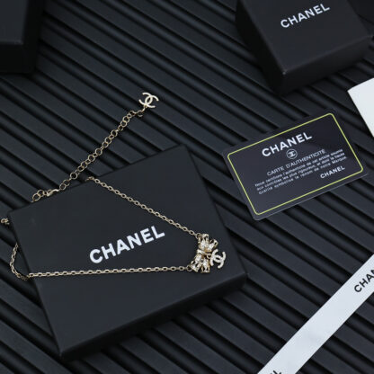 Chanel hollow bow necklace - Image 6