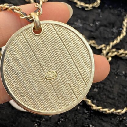 Chanel leather chain metal medal necklace - Image 6