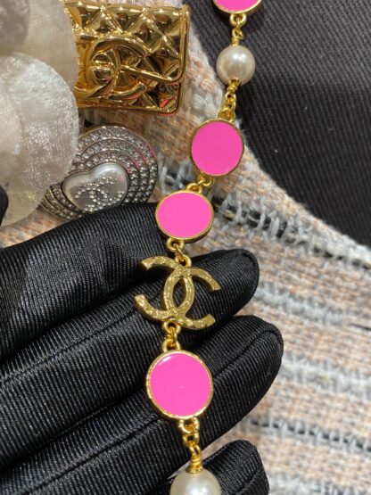 Chanel Lava Barbie Pink Sweater Chain - Image 7
