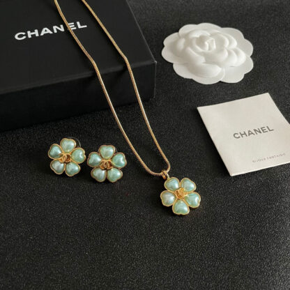 Chanel Camellia Double C Necklace - Image 4