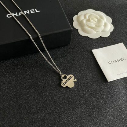 Chanel Camellia Letter Necklace - Image 4