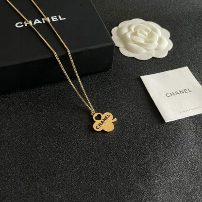 Chanel Camellia Letter Necklace - Image 4